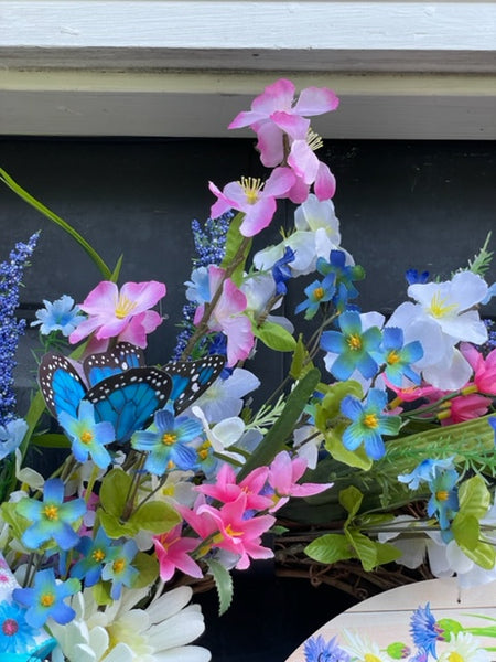 "Welcome Home" Butterfly Grapevine Wreath